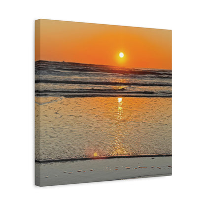 Stunning Sunset Beach Canvas Print, Ocean Decor, Wall Art, Home Decor, Coastal Artwork for Living Room
