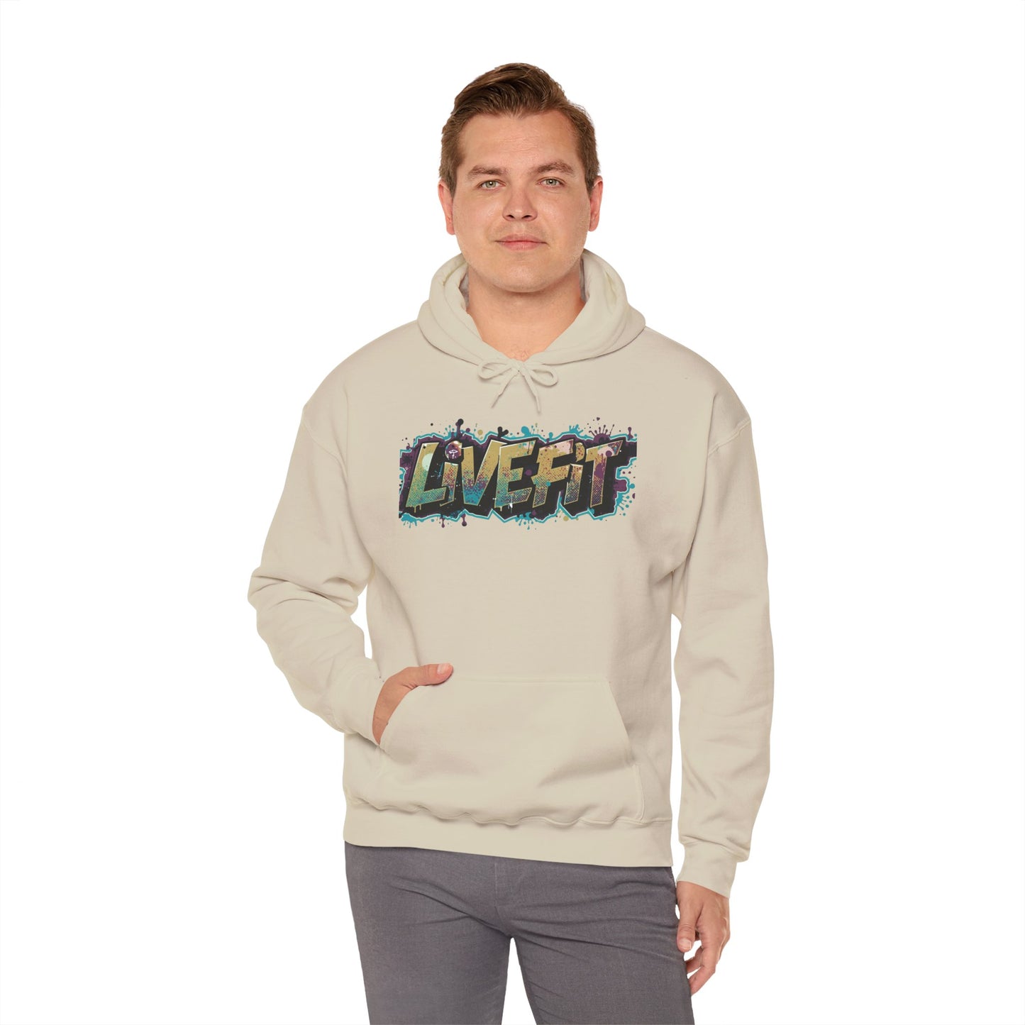 Live Fit Hoodie - Unisex Heavy Blend Sweatshirt - Fitness Enthusiasts -  Gym Wear - Workout Apparel -  Active Lifestyle -  Gift for Him/Her -