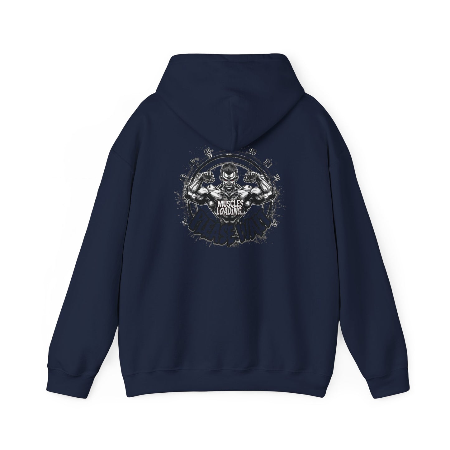 Unisex - Muscles Loading…Please Wait - Heavy Blend™ Hooded Sweatshirt - Motivational Fitness Hoodie - Workout Sweatshirt - Gym Apparel - Inspirational Gift - Holiday Gift