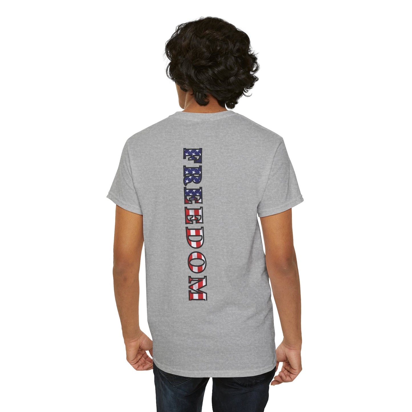 Freedom Patriotic T-Shirt - Red White Blue - American Flag Tee - Unisex S-5XL
