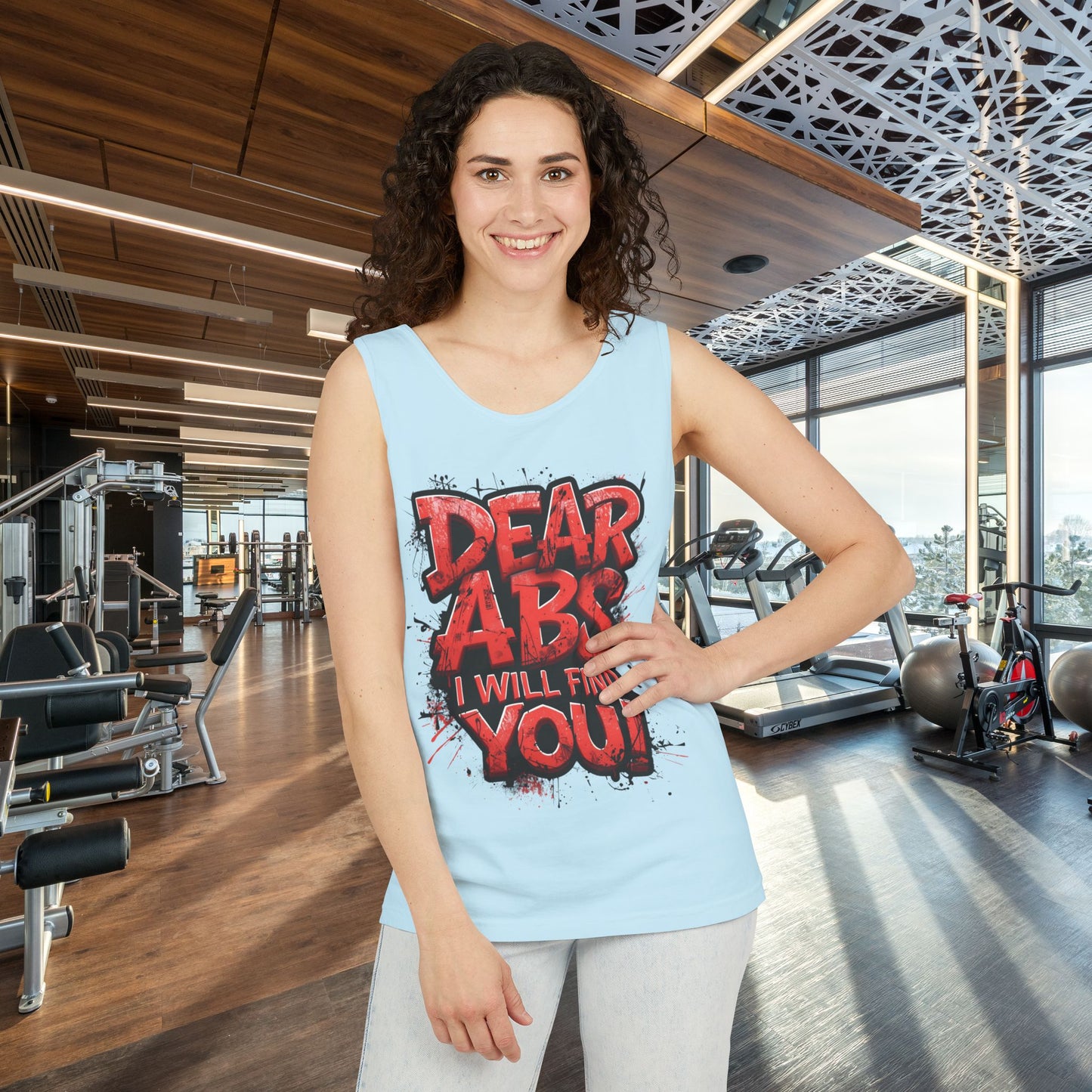 Dear Abs I Will Find You! - Garment-Dyed Tank Top - Funny Gym Tank - Unisex Fitness Apparel - XS-3XL