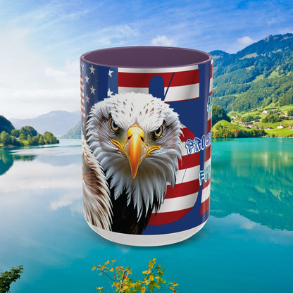 🇺🇸 Eye-Catching  🇺🇸 Patriotic  🇺🇸 Bald Eagle   🇺🇸 Red White & Blue  🇺🇸 USA  🇺🇸 Accent Coffee Mug   🇺🇸🇺🇸 11oz  &  🇺🇸 15oz  🇺🇸 Sizes 🇺🇸 8  Color Options   🇺🇸 Red     🇺🇸 Black    🇺🇸 Light Blue   🇺🇸 Yellow   🇺🇸 Orange   🇺🇸 Navy   🇺🇸 Pink   🇺🇸 Purple