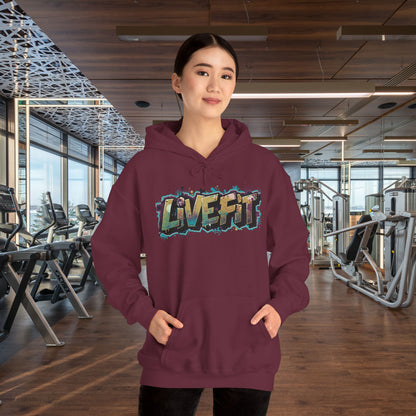 Live Fit Hoodie - Unisex Heavy Blend Sweatshirt - Fitness Enthusiasts -  Gym Wear - Workout Apparel -  Active Lifestyle -  Gift for Him/Her -
