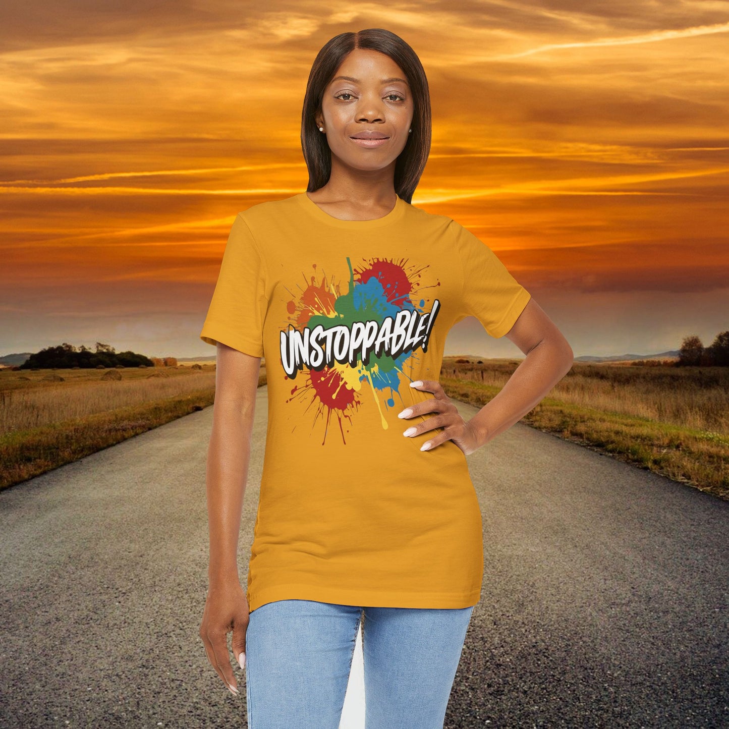 Unstoppable Design Tee - Vintage  Retro  Unisex  Tee - Classic  T-Shirt - Graphic Tee - Casual  Shirt - Short  Sleeve  Shirt