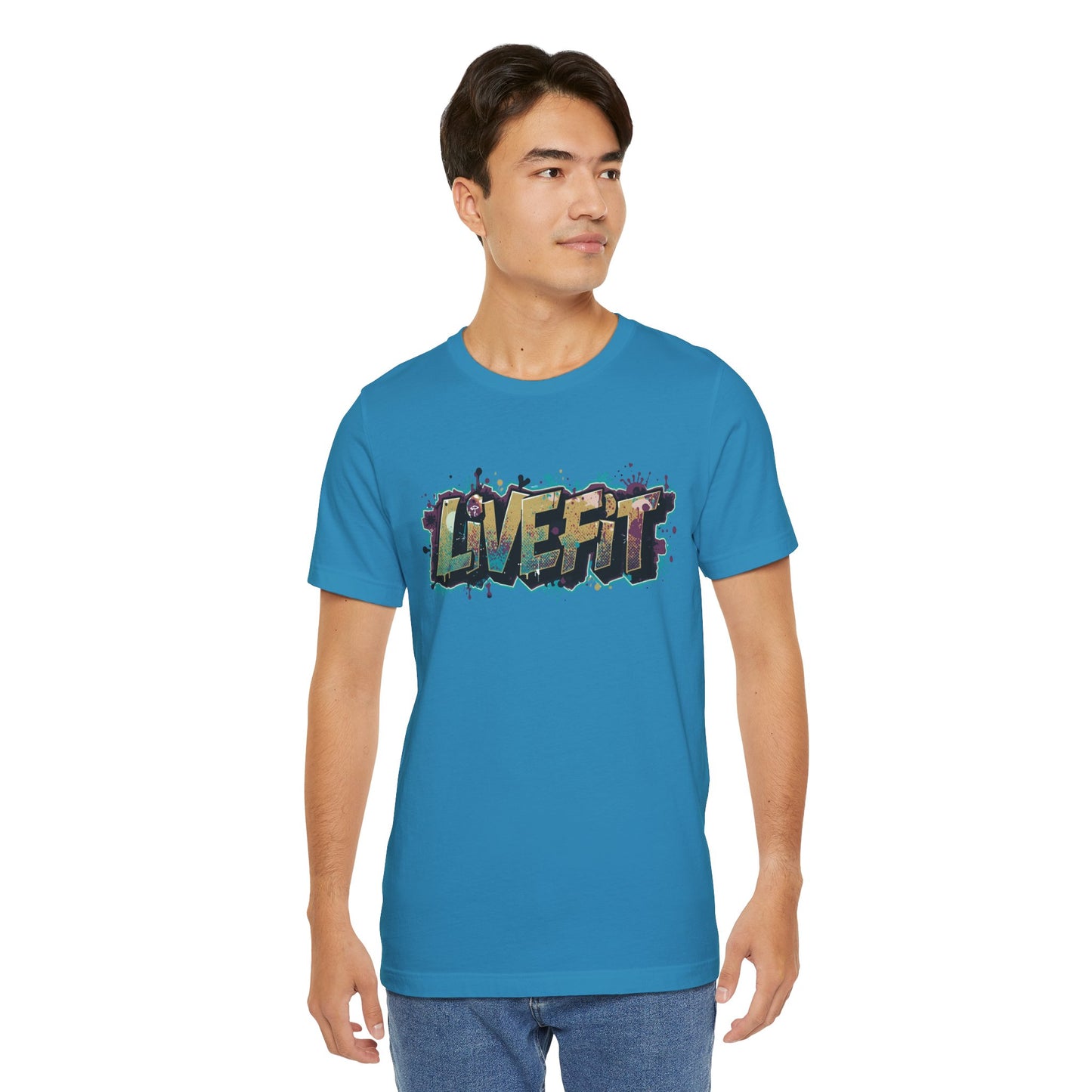 LIVE FIT Graphic Fitness Tee - Motivational Workout Apparel
