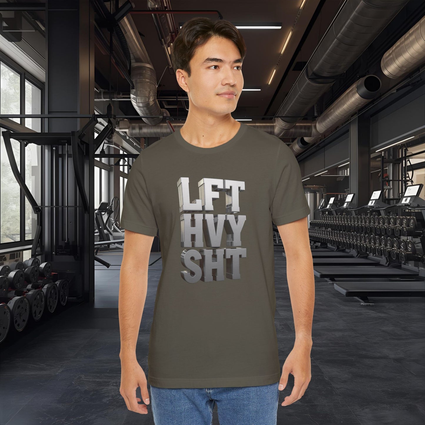 Lift Heavy Shit - LFT HVY SHT - 3D Gym T-Shirt - Bold Weightlifting Tee