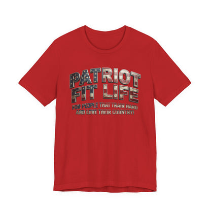 Patriot Fit Life Tee — American Flag Fitness Workout T-Shirt