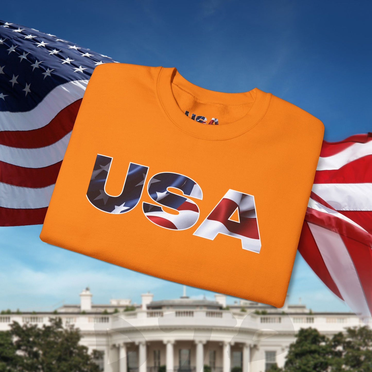 Patriotic USA Crewneck Sweatshirt - Unisex Heavy Blend - American Pride - National Pride Gift - S-5XL