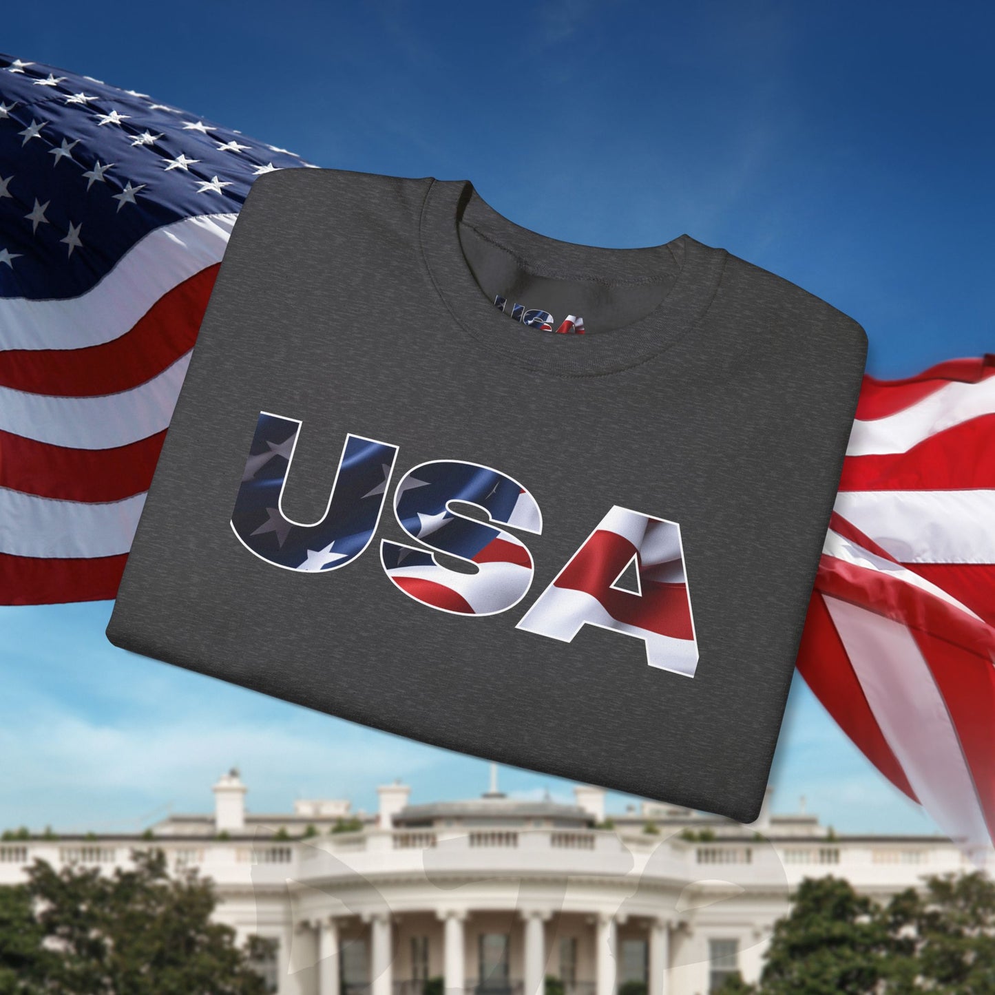 Patriotic USA Crewneck Sweatshirt - Unisex Heavy Blend - American Pride - National Pride Gift - S-5XL