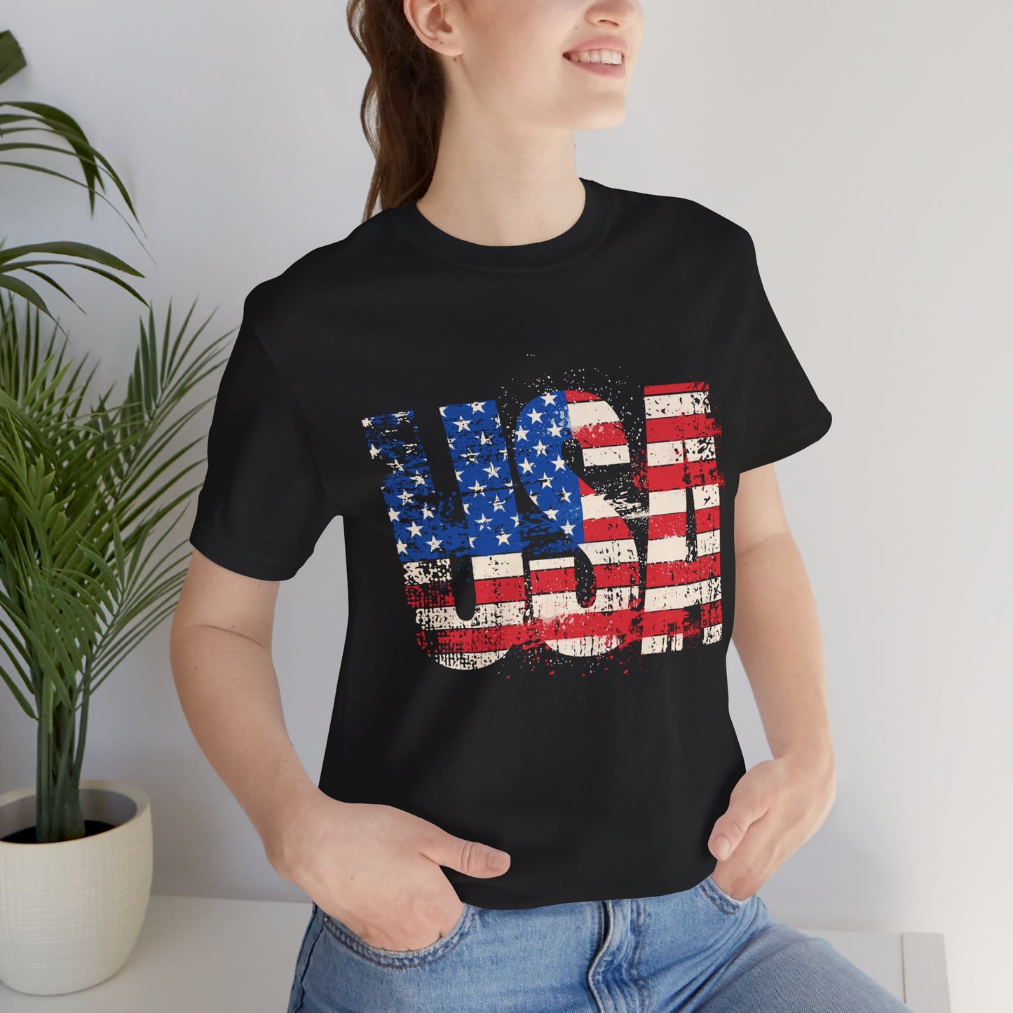 USA - Red White Blue - American Flag - Classic Unisex Tee - Holiday Gift - Patriotic Pride