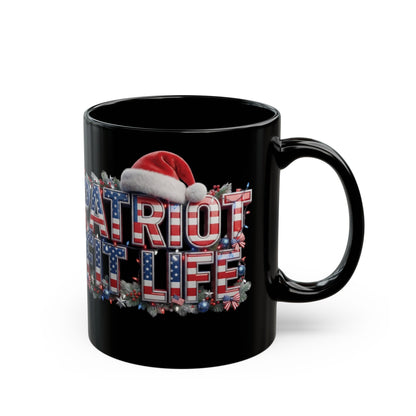 Patriot Fit Life Christmas Coffee Mug - Centered Santa Hat & Ornaments | 11oz & 15oz