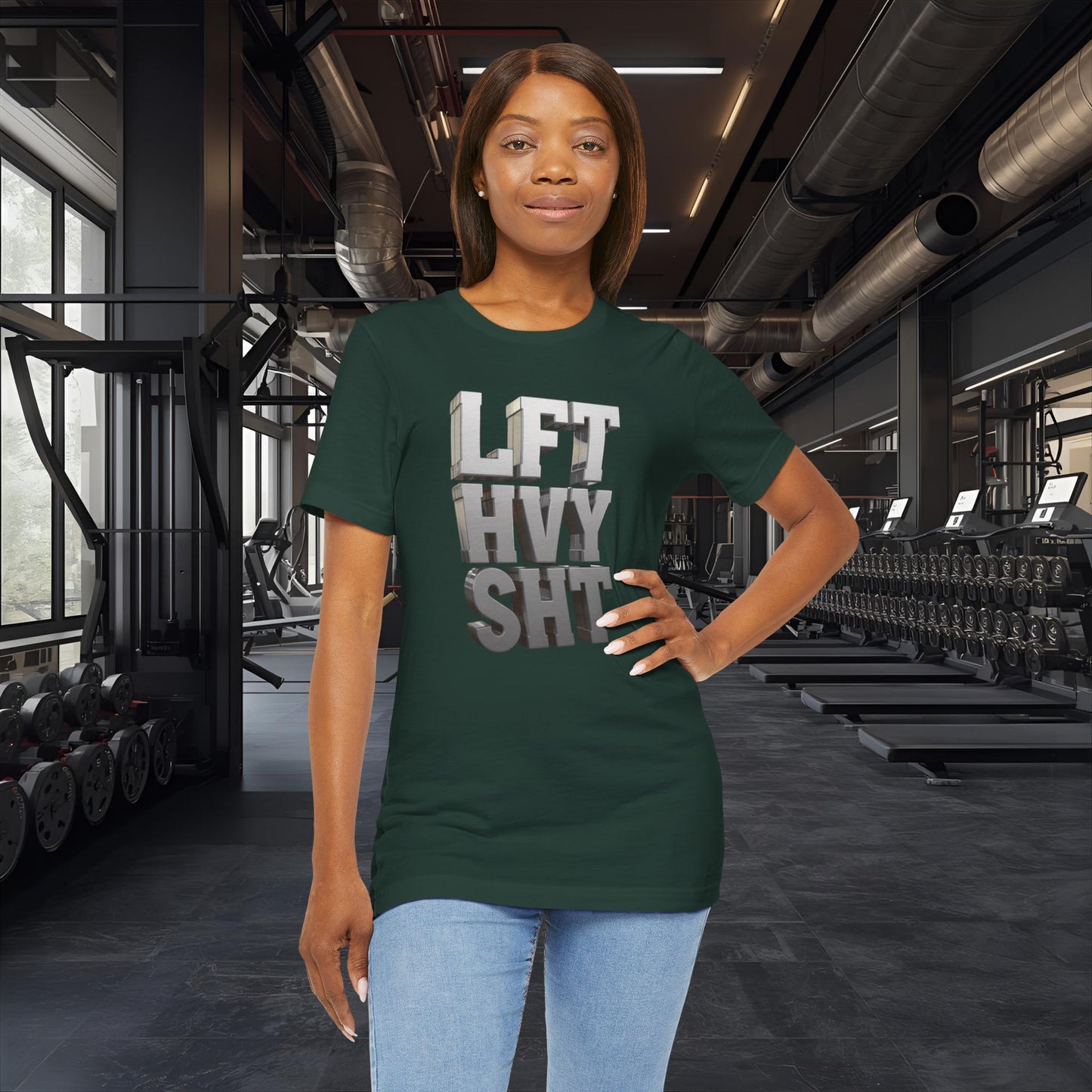 Lift Heavy Shit - LFT HVY SHT - 3D Gym T-Shirt - Bold Weightlifting Tee