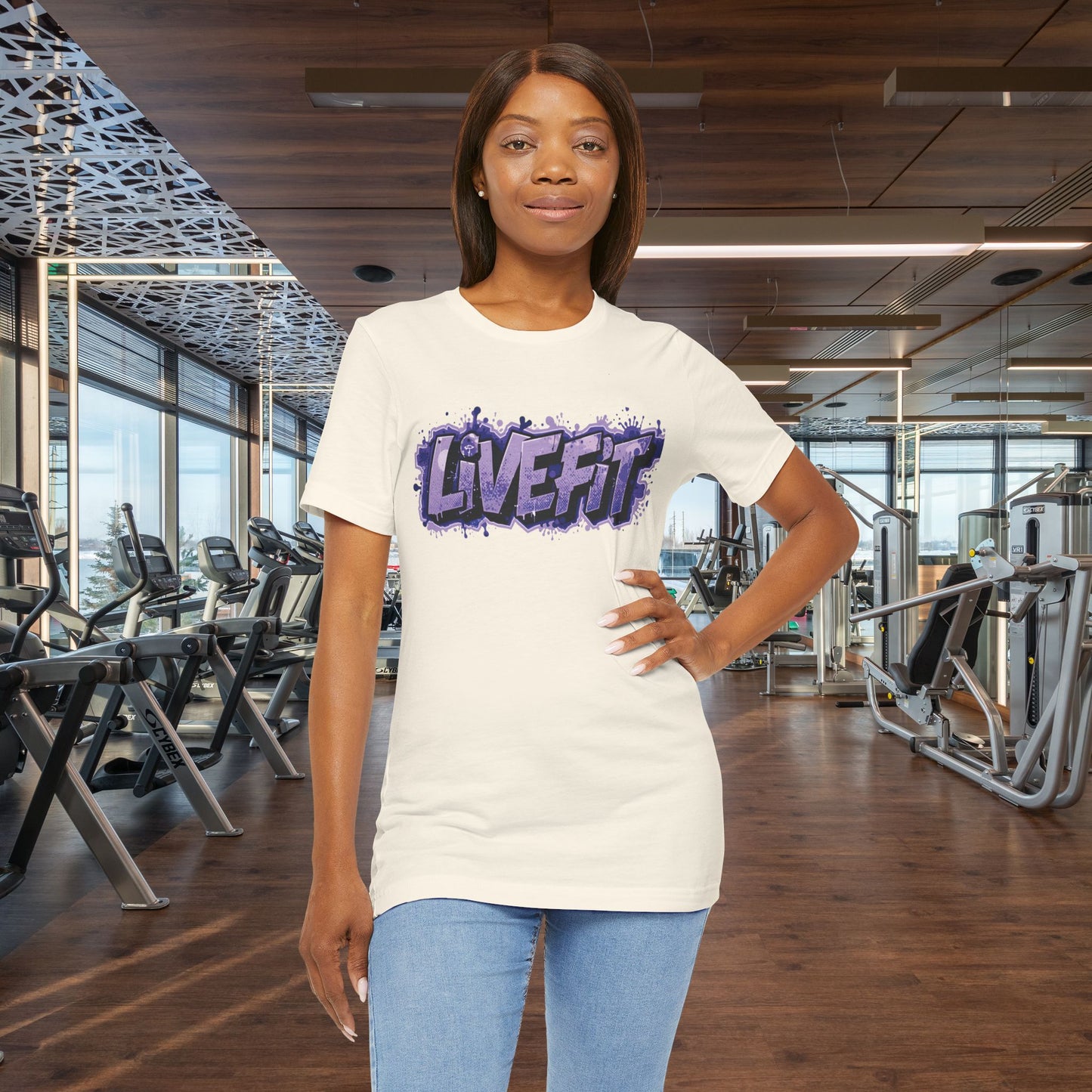 Live Fit Unisex Tee -  Fitness Shirt -  Motivational Graphic Tee -  Workout Apparel -  Casual Wear -  Gift for Gym Lovers -  Active Lifestyle -