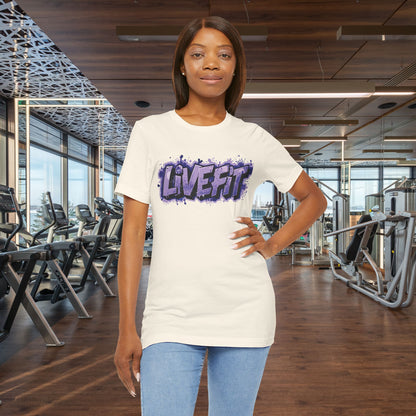 Live Fit Unisex Tee -  Fitness Shirt -  Motivational Graphic Tee -  Workout Apparel -  Casual Wear -  Gift for Gym Lovers -  Active Lifestyle -