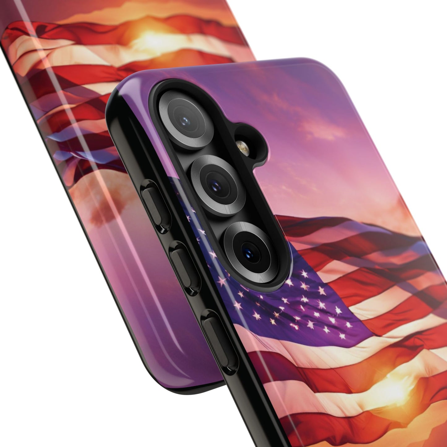 Stylish Phone Case - American Flag At Sunset Design - Patriotic Gift for Veterans - Independence Day -  Summer Vibes -