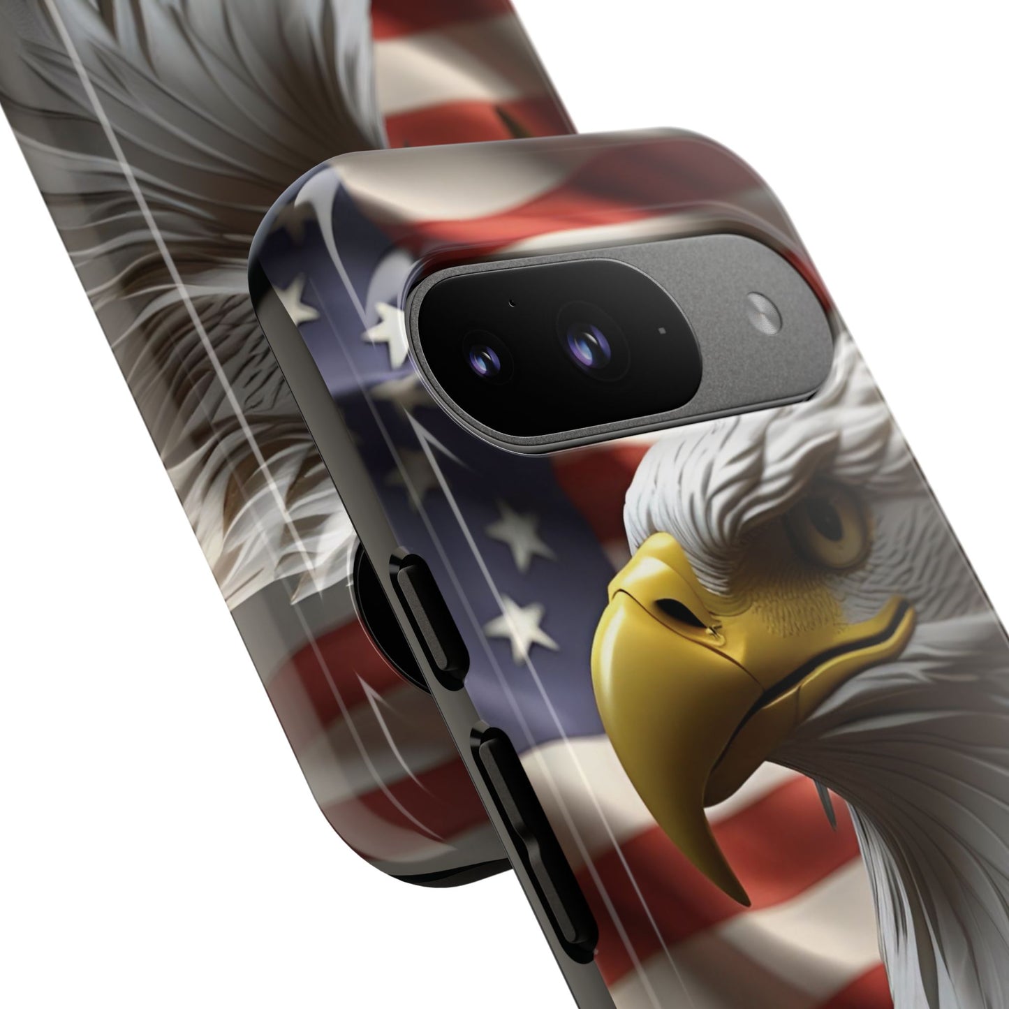 Tough Phone Cases - Patriotic - American Flag Eagle Design - Red White & Blue - Multiple Sizes -