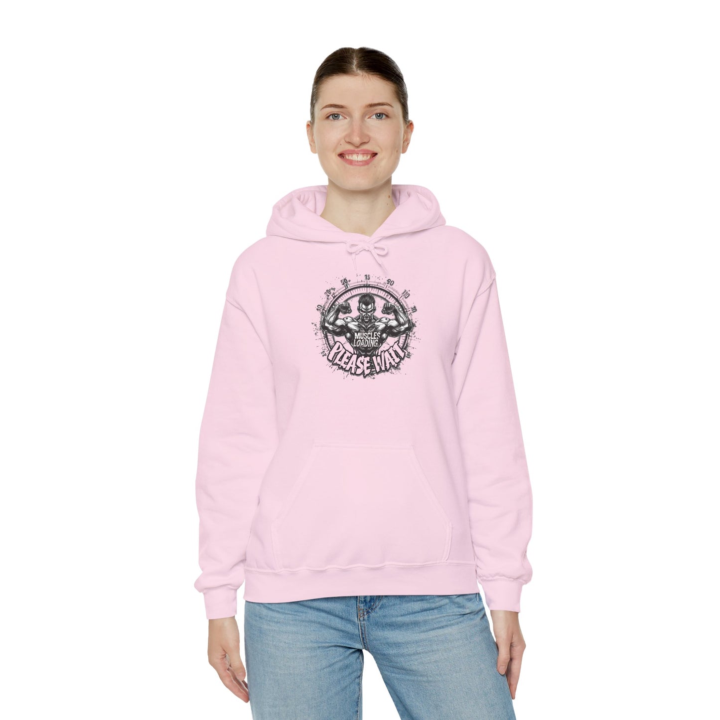 Unisex - Muscles Loading…Please Wait - Heavy Blend™ Hooded Sweatshirt - Motivational Fitness Hoodie - Workout Sweatshirt - Gym Apparel - Inspirational Gift - Holiday Gift