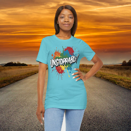 Unstoppable Design Tee - Vintage  Retro  Unisex  Tee - Classic  T-Shirt - Graphic Tee - Casual  Shirt - Short  Sleeve  Shirt