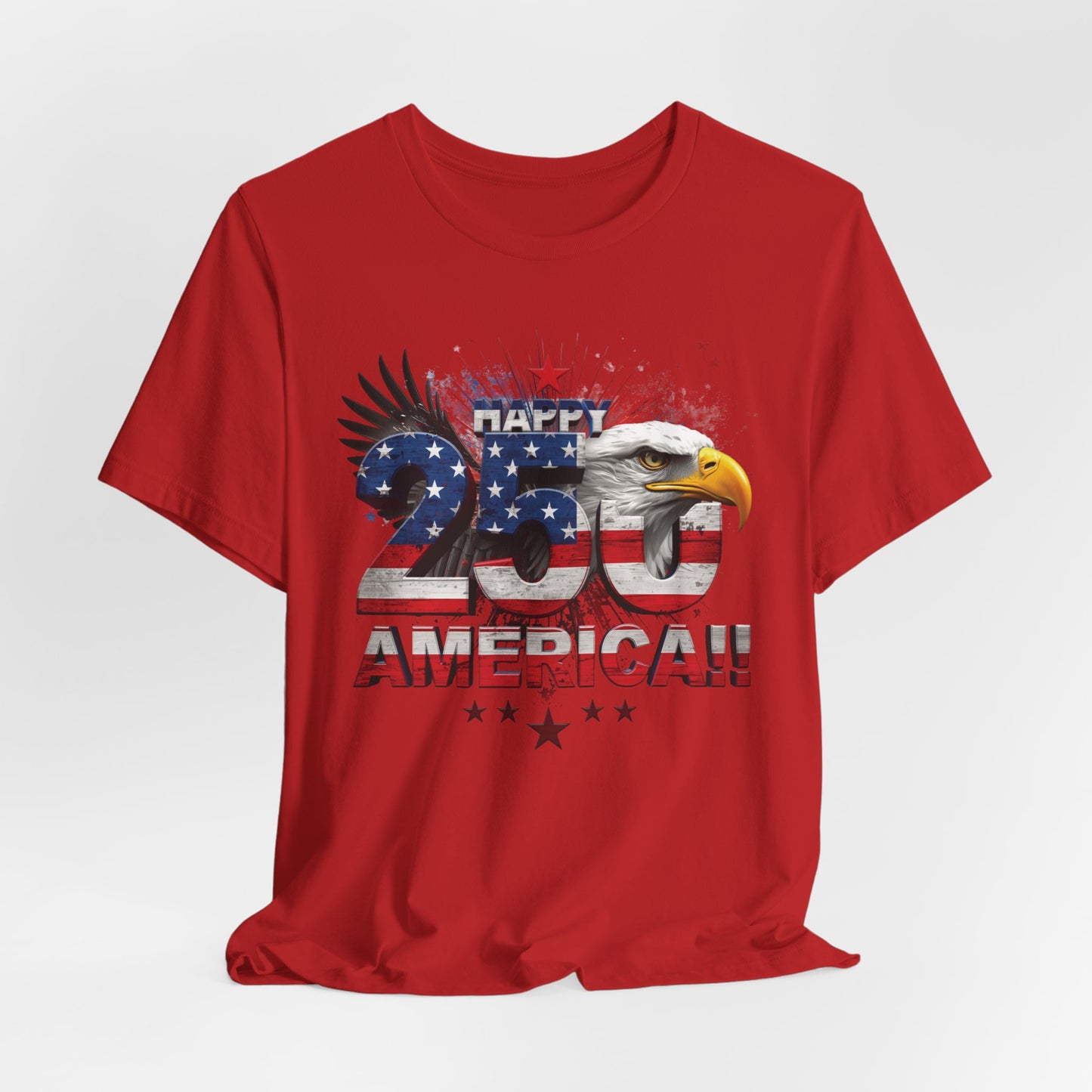 America 250th Anniversary Eagle T-Shirt | Distressed Flag Patriotic Tee