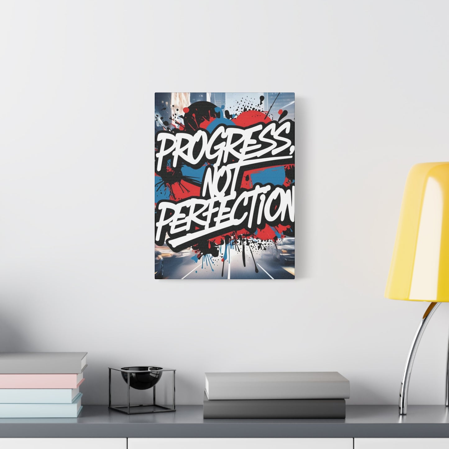 💥 Motivational 💥 Uplifting 💥 Canvas Art  💥 Progress Not Perfection Print  💥 Positive Vibe Décor  💥 Eco-Friendly  UL- Certified  Inks 💥 Gift  Giving 💥 Horizontal Is In A Different Listing 💥