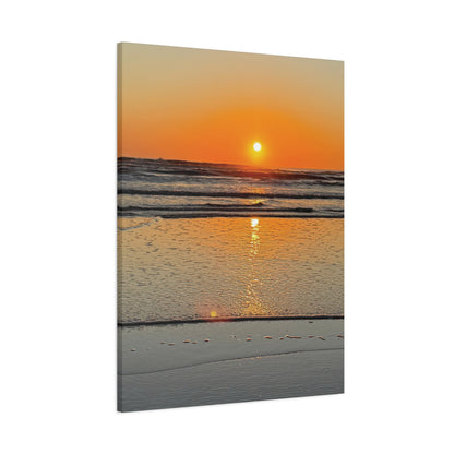 Stunning Sunset Beach Canvas Print, Ocean Decor, Wall Art, Home Decor, Coastal Artwork for Living Room