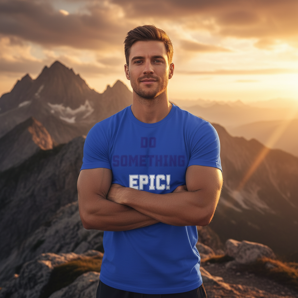 Do Something Epic! Motivational T-Shirt - Inspirational Fitness Tee - Unisex XS-4XL
