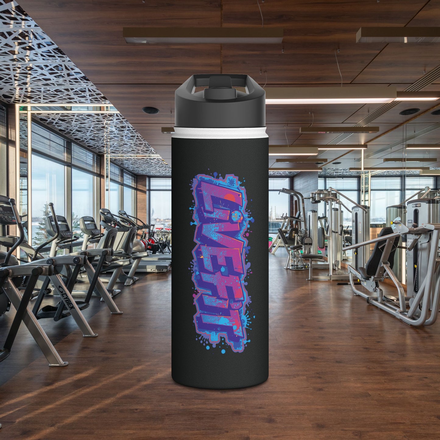 Live Fit Stainless Steel Water Bottle - Gym Bottle - Fitness Gift -  Sports Hydration - Eco-Friendly Water Container - Workout Accessory -  [...]