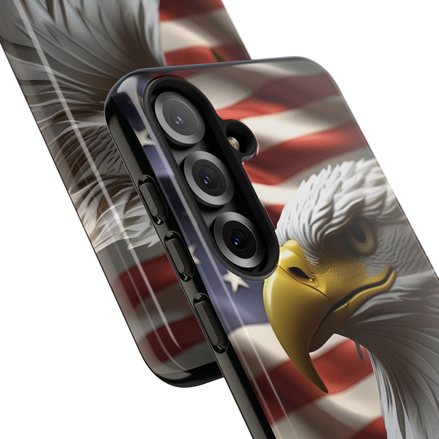Tough Phone Cases - Patriotic - American Flag Eagle Design - Red White & Blue - Multiple Sizes -