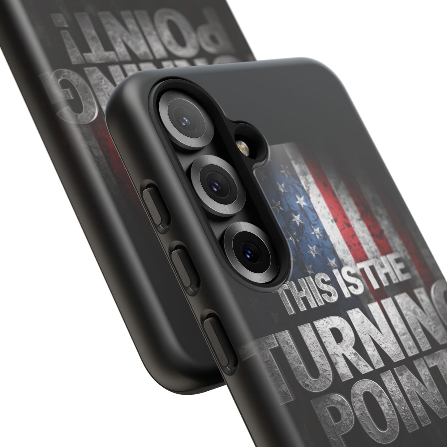 Stunning Patriotic Protective Cell Phone Case -  Charlie Kirk - This Is The Turning Point! - Red White Blue - Beautiful American Flag Backdrop Design - Perfect Gift for Everyday Use, Durable Cover, Stylish Protection