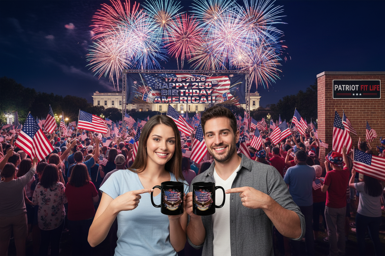 Happy 250th Birthday America Mug | 1776–2026 Patriotic Eagle Flag Coffee Cup