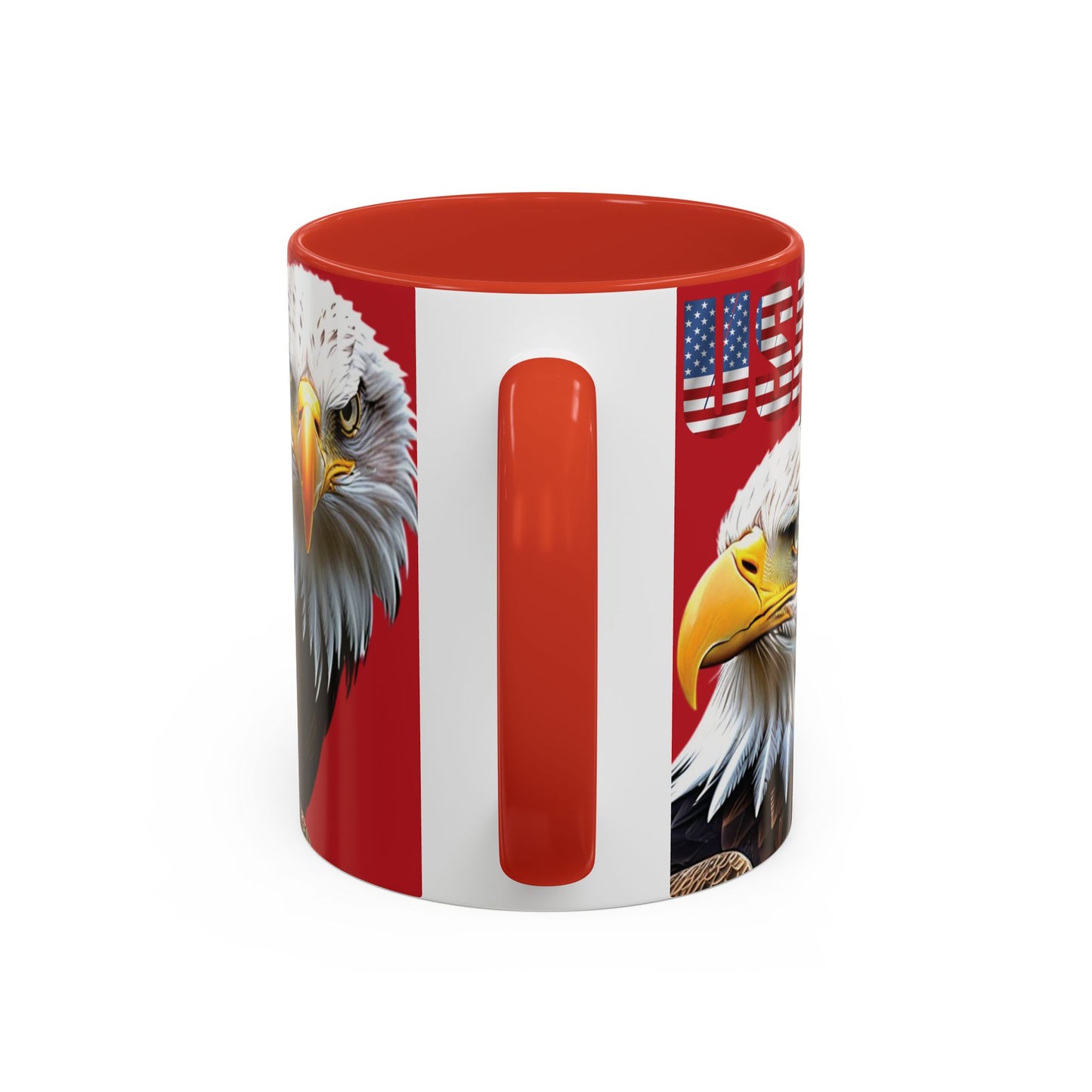 Patriotic Bald Eagle Accent Mug - Red White & Blue - 11oz/15oz - 4 Colors
