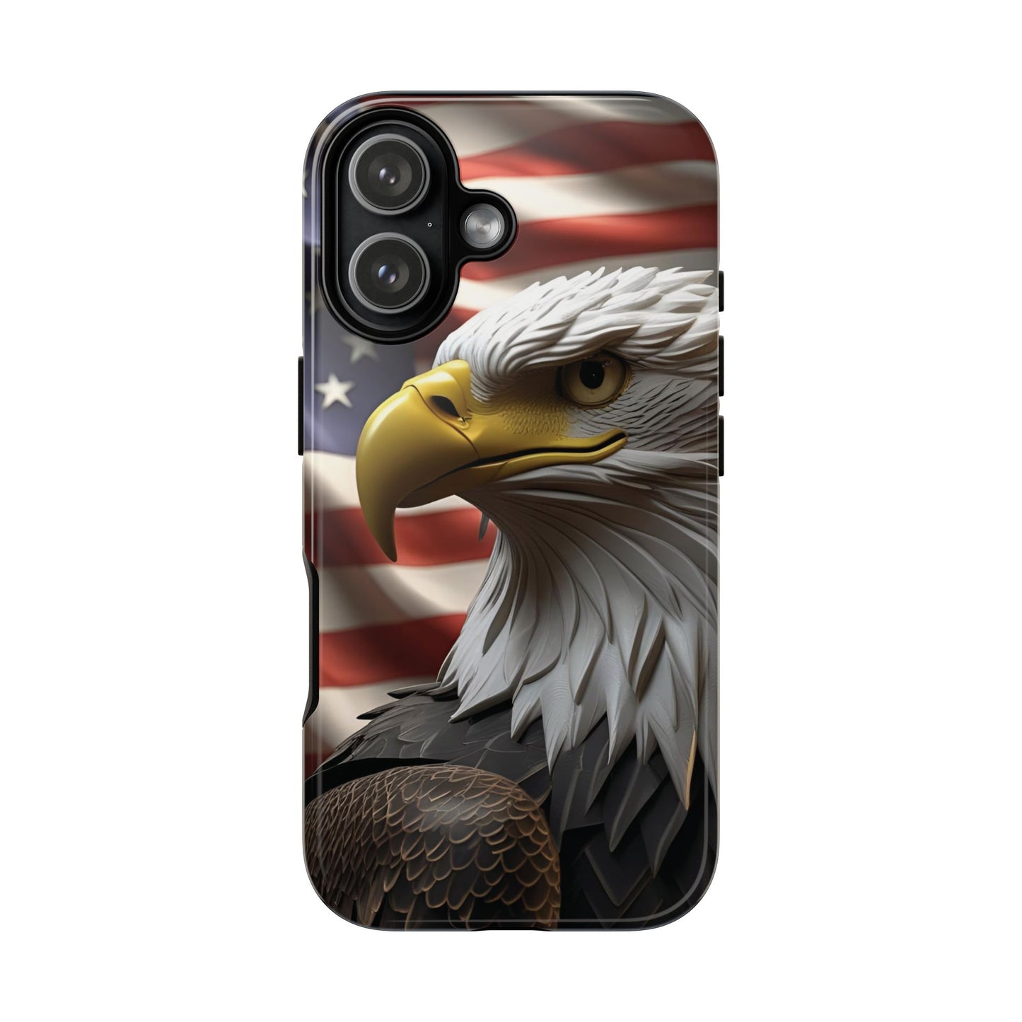 Tough Phone Cases - Patriotic - American Flag Eagle Design - Red White & Blue - Multiple Sizes -