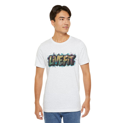 LIVE FIT Graphic Fitness Tee - Motivational Workout Apparel