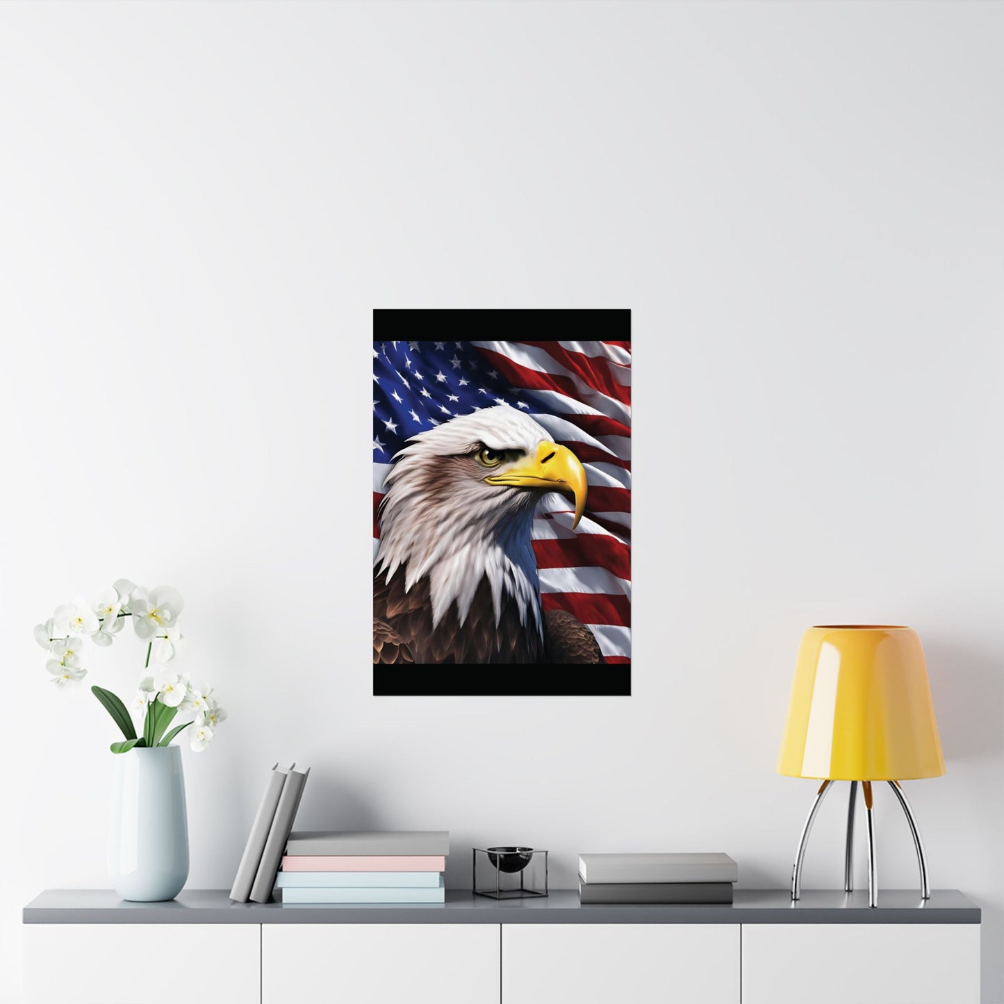 💥 Patriotic 💥 Bald Eagle 💥 Red White & Blue 💥 Wall Art 💥 Matte  💥 Vertical Poster 💥
