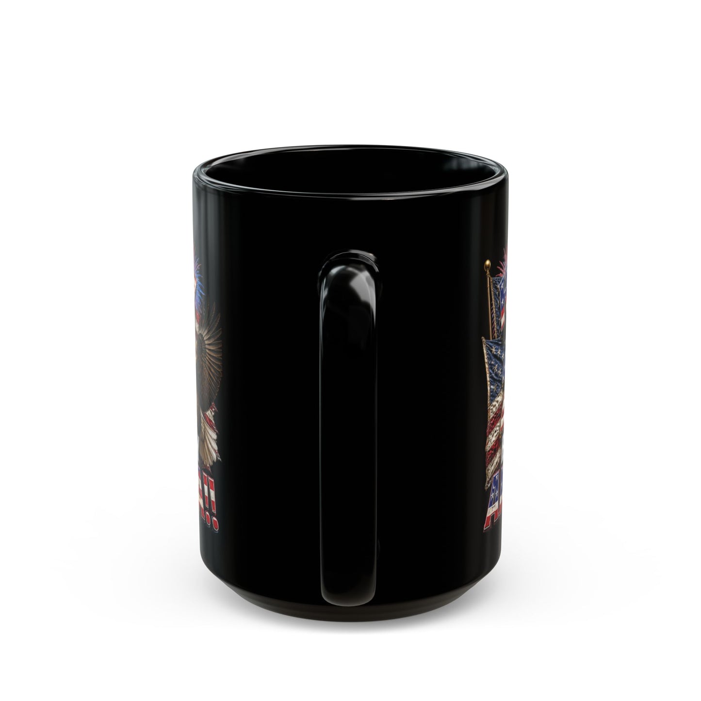 Happy 250th Birthday America Mug | 1776-2026 Patriotic Eagle Flag Black Coffee Cup