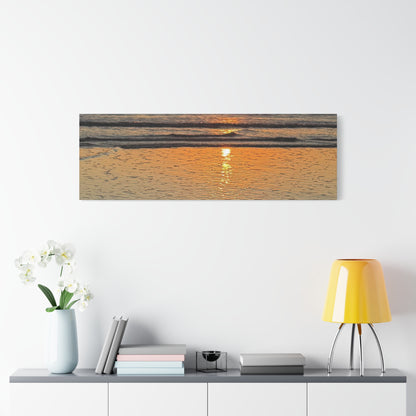Stunning Sunset Beach Canvas Print, Ocean Decor, Wall Art, Home Decor, Coastal Artwork for Living Room