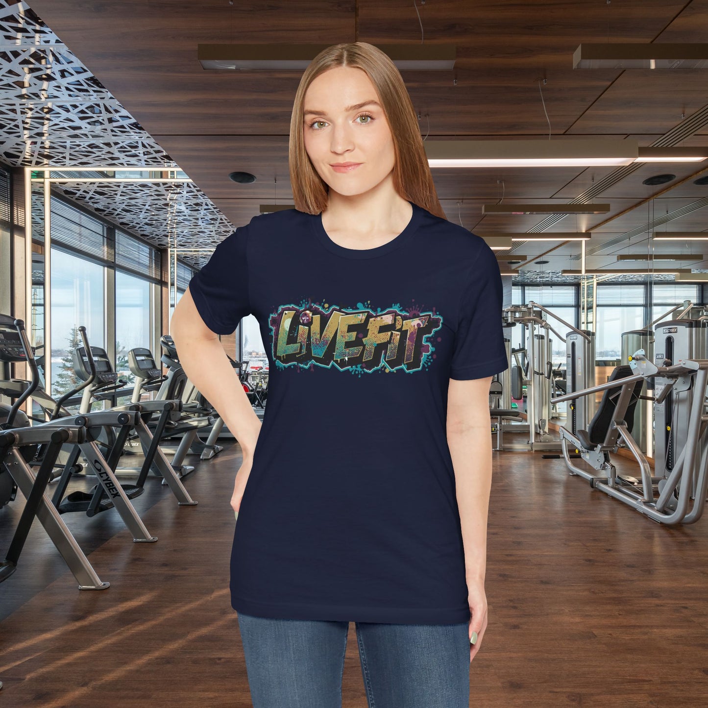 LIVE FIT Graphic Fitness Tee - Motivational Workout Apparel
