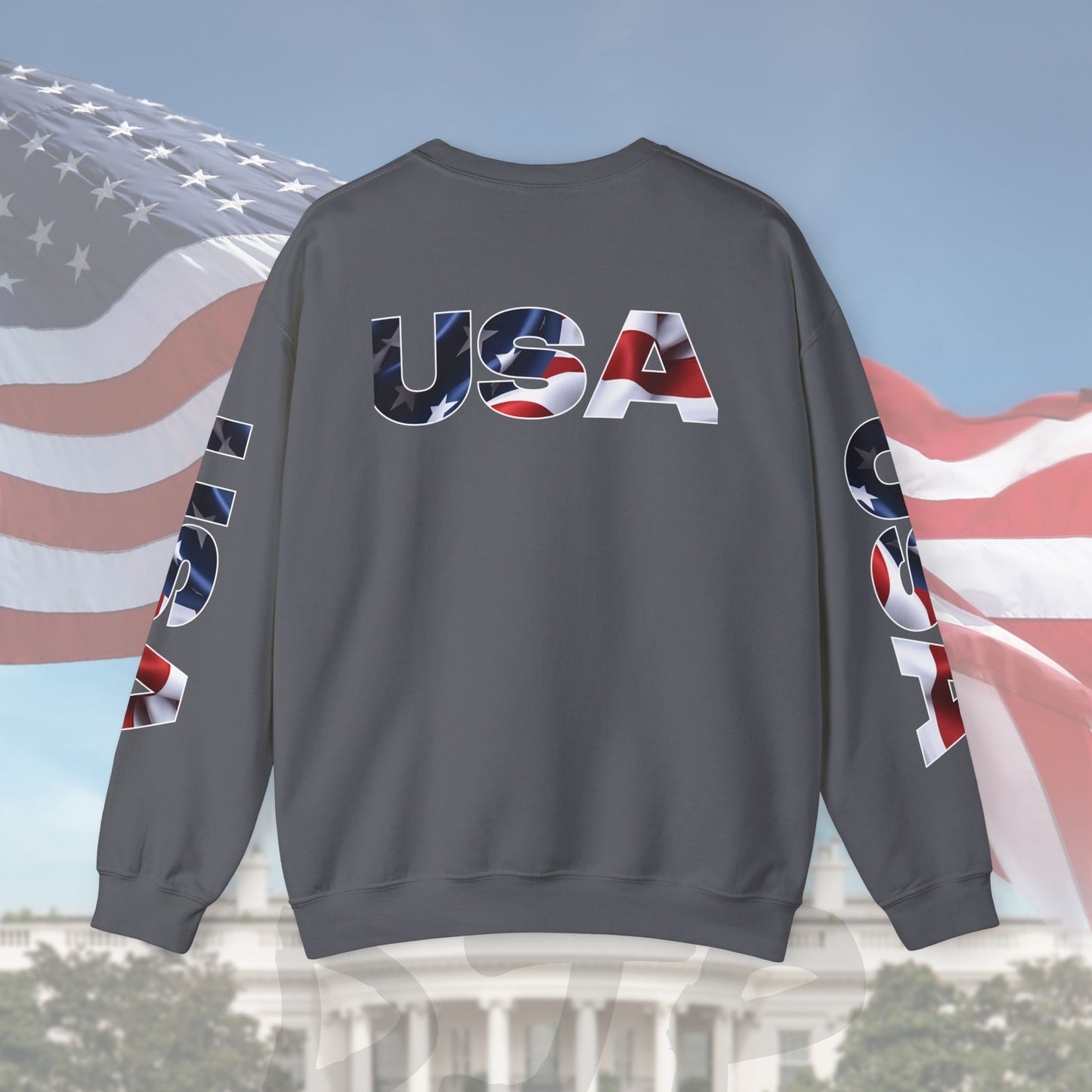 Patriotic USA Crewneck Sweatshirt - Unisex Heavy Blend - American Pride - National Pride Gift - S-5XL