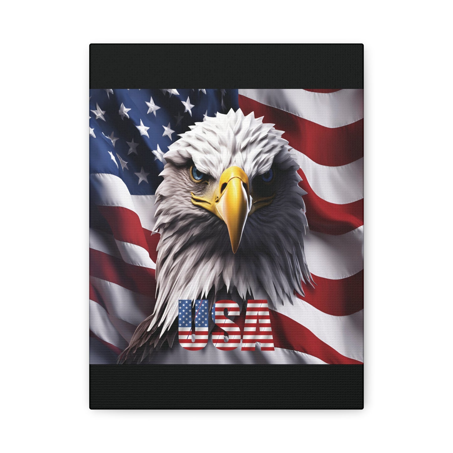 American Eagle Canvas Wall Art - Patriotic Flag Decor - USA Pride