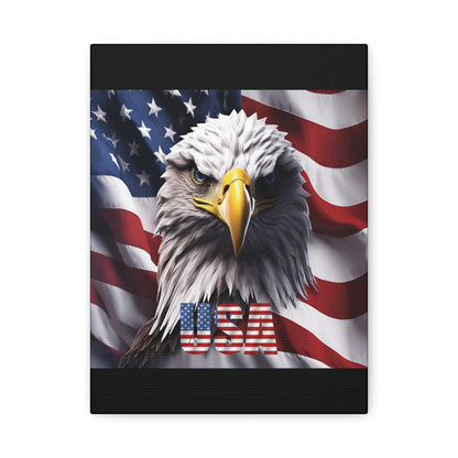 American Eagle Canvas Wall Art - Patriotic Flag Decor - USA Pride