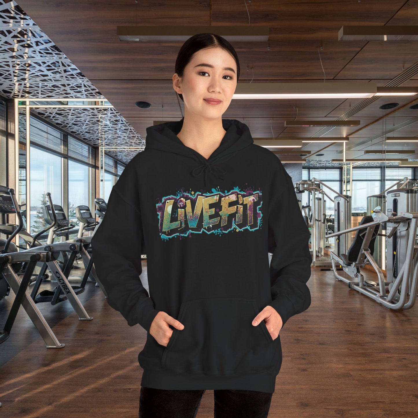 Live Fit Hoodie - Unisex Heavy Blend Sweatshirt - Fitness Enthusiasts -  Gym Wear - Workout Apparel -  Active Lifestyle -  Gift for Him/Her -
