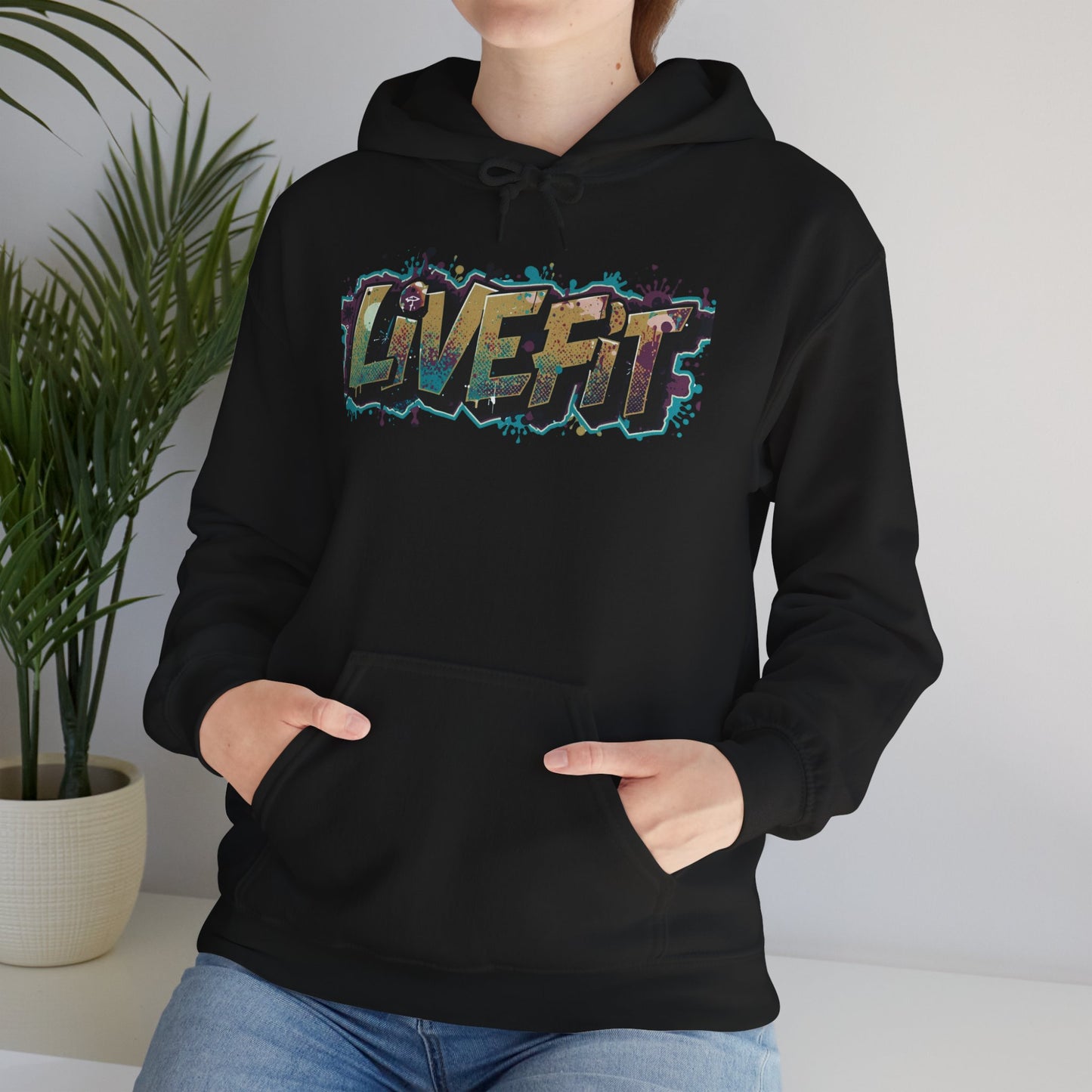 Live Fit Hoodie - Unisex Heavy Blend Sweatshirt - Fitness Enthusiasts -  Gym Wear - Workout Apparel -  Active Lifestyle -  Gift for Him/Her -