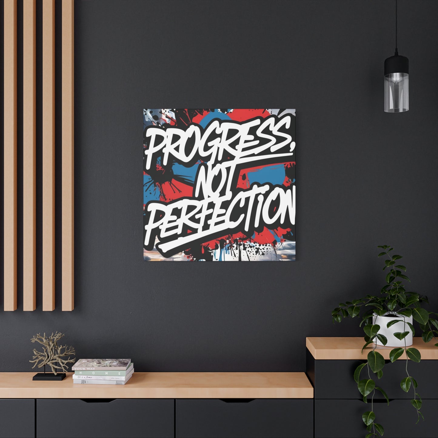 💥 Motivational 💥 Uplifting 💥 Canvas Art  💥 Progress Not Perfection Print  💥 Positive Vibe Décor  💥 Eco-Friendly  UL- Certified  Inks 💥 Gift  Giving 💥 Horizontal Is In A Different Listing 💥