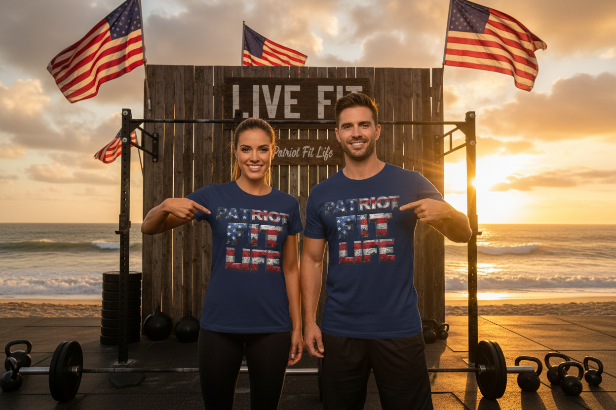 Patriot Fit Life T-Shirt | American Flag Fitness Tee – LIVE FIT