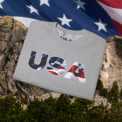 Patriotic USA Red White Blue - Crewneck Sweatshirt - Unisex Pullover - S-5XL