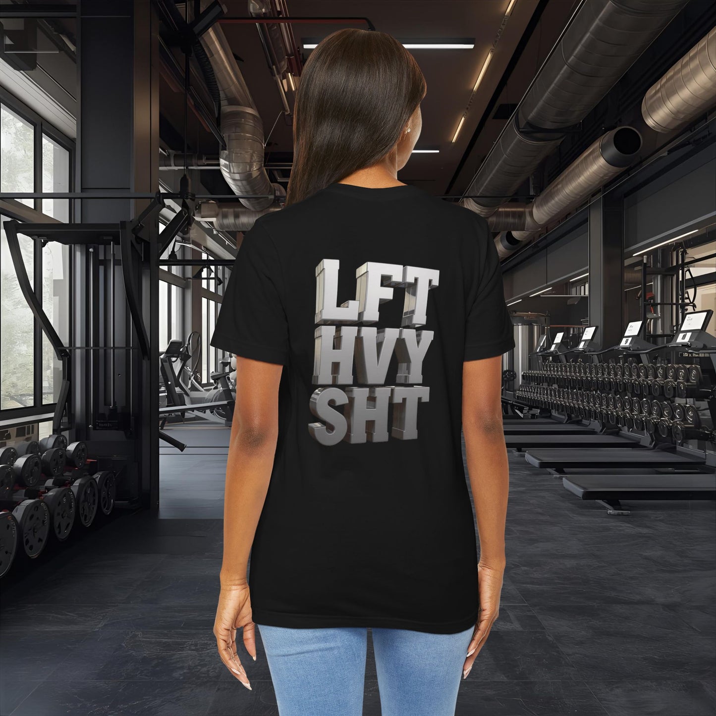 Lift Heavy Shit - LFT HVY SHT - 3D Gym T-Shirt - Bold Weightlifting Tee