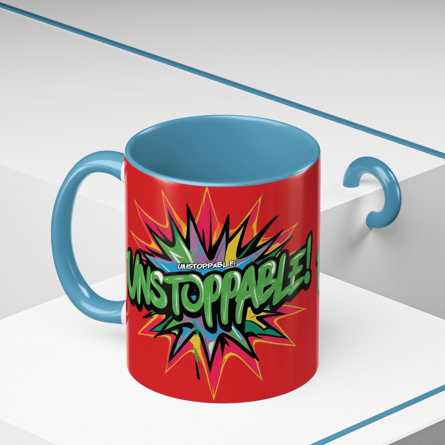 Unstoppable! Motivational Mug - Vibrant Red Design - 11oz/15oz