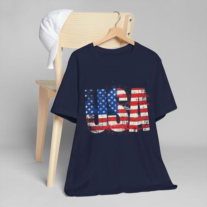 USA - Red White Blue - American Flag - Classic Unisex Tee - Holiday Gift - Patriotic Pride