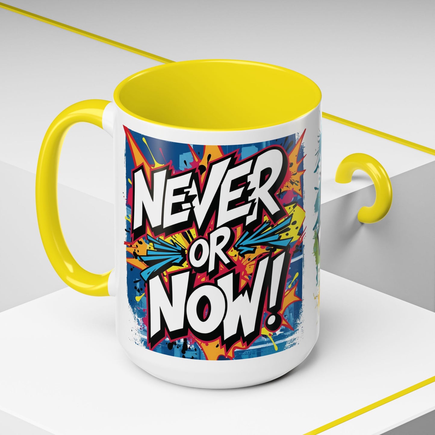 💥Vibrant  💥 Motivational 💥 Ceramic 💥 Coffee Mug 💥  Let's Go! 💥  Never or Now💥 Sizes   11oz   15oz💥  8   Different  Colors  To  Choose  From💥