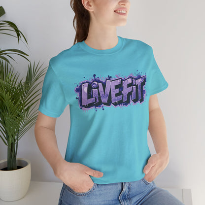 Live Fit Unisex Tee -  Fitness Shirt -  Motivational Graphic Tee -  Workout Apparel -  Casual Wear -  Gift for Gym Lovers -  Active Lifestyle -